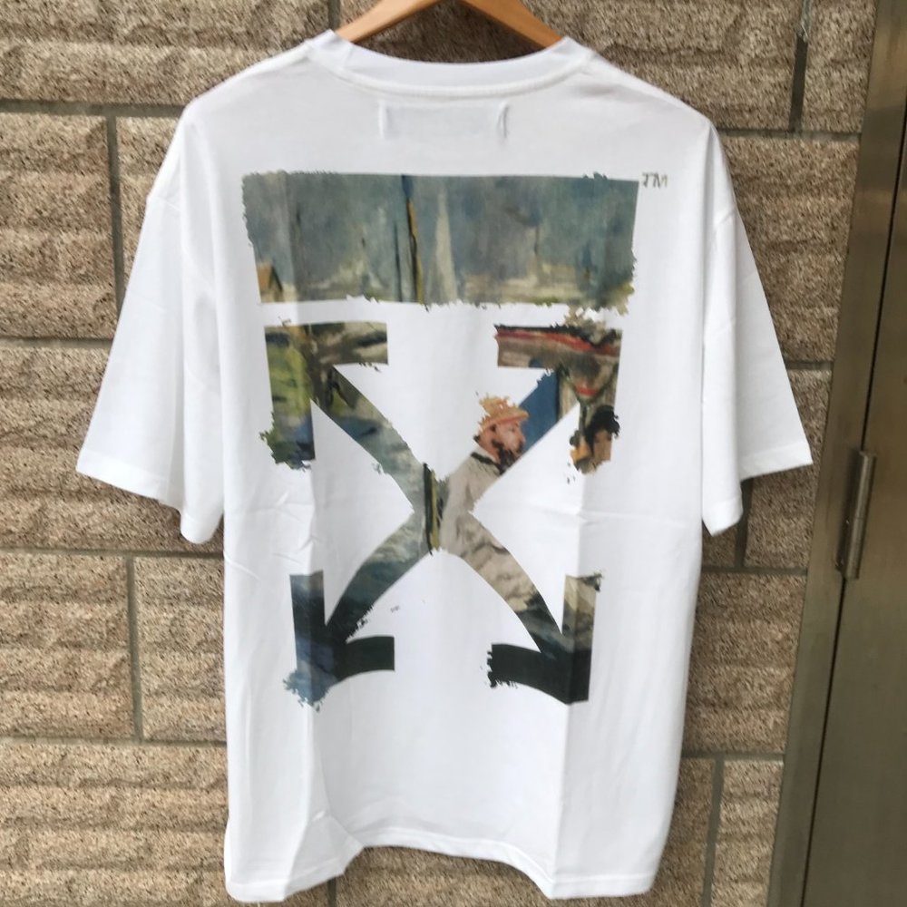 off-white printed short sleeve T-shirt